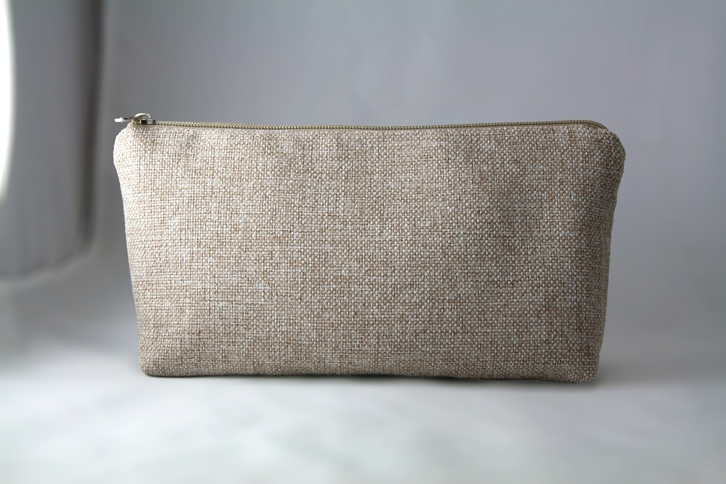 [npz-kett-beige-m] Zipper Notions Pouch Ketten Beige M